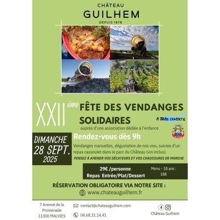XXII ème FETE DES VENDANGES SOLIDAIRES