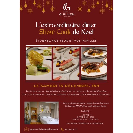 Les extraordinaires soirées Showcook de Guilhem Samedi 13 décembre 2025