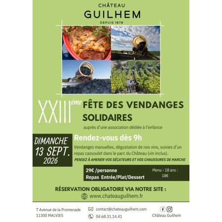 XXIII ème FETE DES VENDANGES SOLIDAIRES